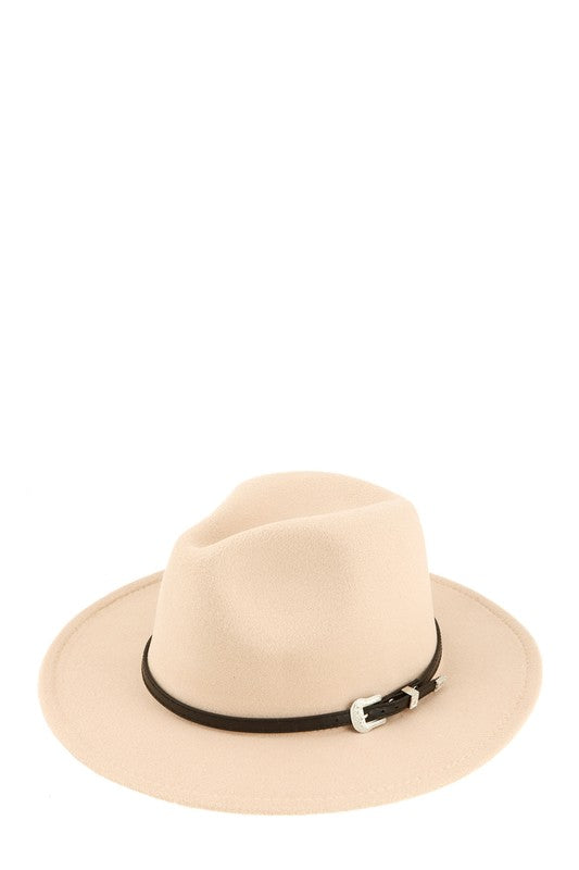 Basic Buckle Fedora Hat