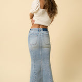 MERMAID MAXI DENIM SKIRT