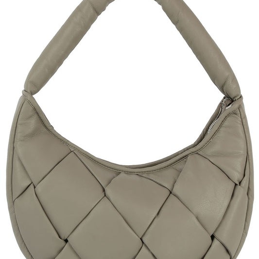 ecostitch Puffy Woven Hobo Shoulder Bag