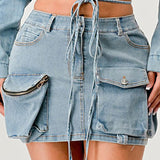 Denim Daze Wrap Skirt