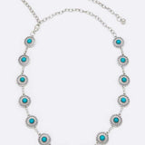 Turquoise Round Concho Chain Belt