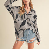 Elodie Printed Button Up Shirt