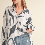 Elodie Printed Button Up Shirt