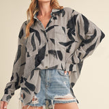 Elodie Printed Button Up Shirt