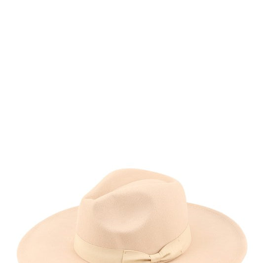 Felt Ribbon Basic Fedora Hat