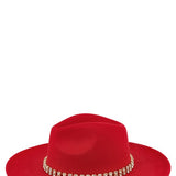 Rhinestone Accent Fedora Hat