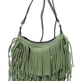 Fringe Hobo Crossbody Bag