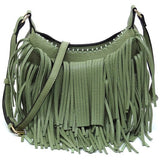 Fringe Hobo Crossbody Bag