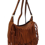 Fringe Hobo Crossbody Bag