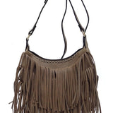 Fringe Hobo Crossbody Bag