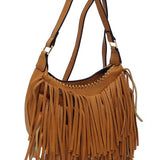 Fringe Hobo Crossbody Bag