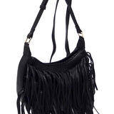 Fringe Hobo Crossbody Bag