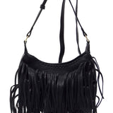 Fringe Hobo Crossbody Bag