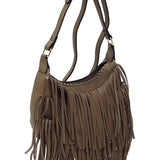 Fringe Hobo Crossbody Bag