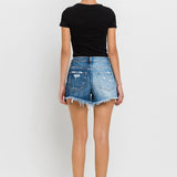 Super High Rise Two Tone Denim Shorts