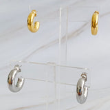 Smaller Polished Hollow Hoop Earrings