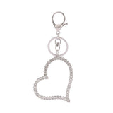 LARGE RHINESTONE HEART KEY HOLDER