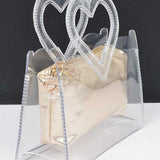 Heart Shape Handle  2 In 1 Stadium Transparent Bag