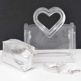 Heart Shape Handle  2 In 1 Stadium Transparent Bag