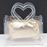 Heart Shape Handle  2 In 1 Stadium Transparent Bag