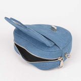 Denim Heart Shape Crossbody Swing Bag