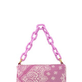 Paisley Print Rectangular Bag with Strap