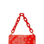 Paisley Print Rectangular Bag with Strap