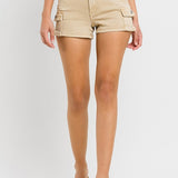 High Rise Cargo Shorts