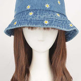 Flowre Embroidered Denim Bucket Hat