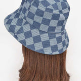 Checker Denim Bucket Hat