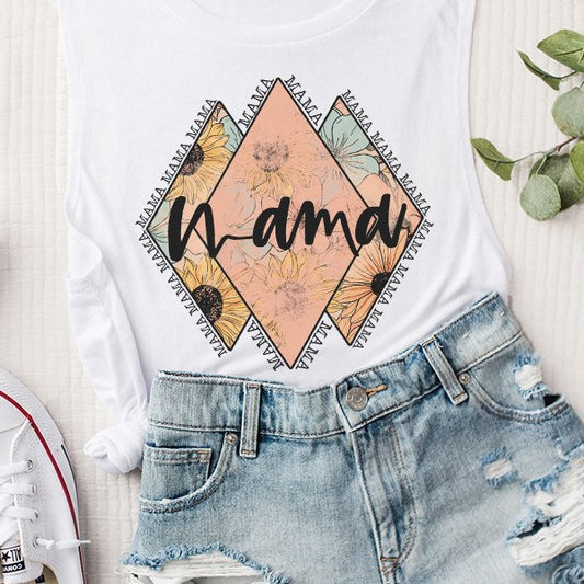 Mama Diamond Design Tank Top