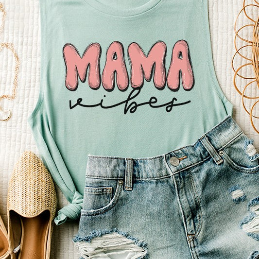 Mama Vibes Muscle Tank Top