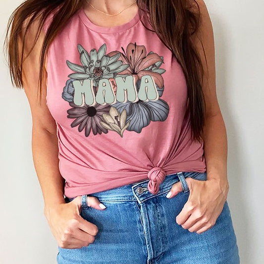 Mama Floral Tank Top