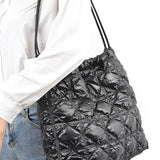 QUILTED BUBBLE NYLON TOTE