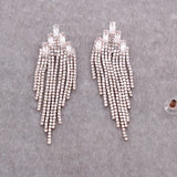 Luxury Cubic Zirconia Tassel Drop Earrings