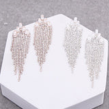 Luxury Cubic Zirconia Tassel Drop Earrings