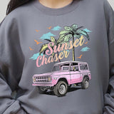 Sunset Chaser Bronco Graphic Fleece Sweatshirts