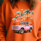 Sunset Chaser Bronco Graphic Fleece Sweatshirts