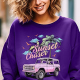 Sunset Chaser Bronco Graphic Fleece Sweatshirts