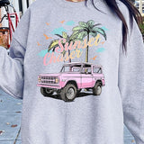 Sunset Chaser Bronco Graphic Fleece Sweatshirts