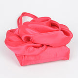 Oversize Satin Flower Top Handle Soft Clutch