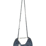 Denim & Chains Crossbody Bag