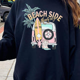 Beach Side Ready To Go Graphic Fleece Sweatshirts