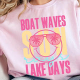 Boat Waves Sun Rays Graphic Fleece Sweatshirts