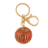 RHINESTONE BASKETBALL KEYCHAIN