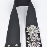 AB Rhinestone Flower Iconic Stretch Belt