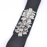 AB Rhinestone Flower Iconic Stretch Belt