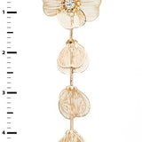 Filigree Flower Long Drop Earrings