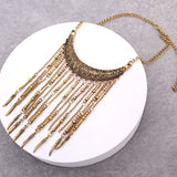 TEXTURE DANGLES NECKLACE EARRING SET