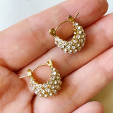 Sparkle Knit Classy Hoop Earrings